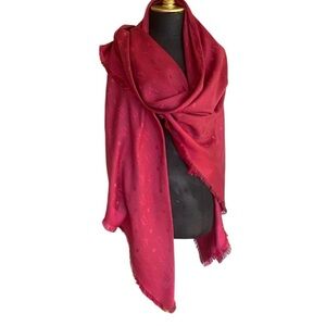 MCM JACQUARD MONOGRAM SCARF LARGE SILK